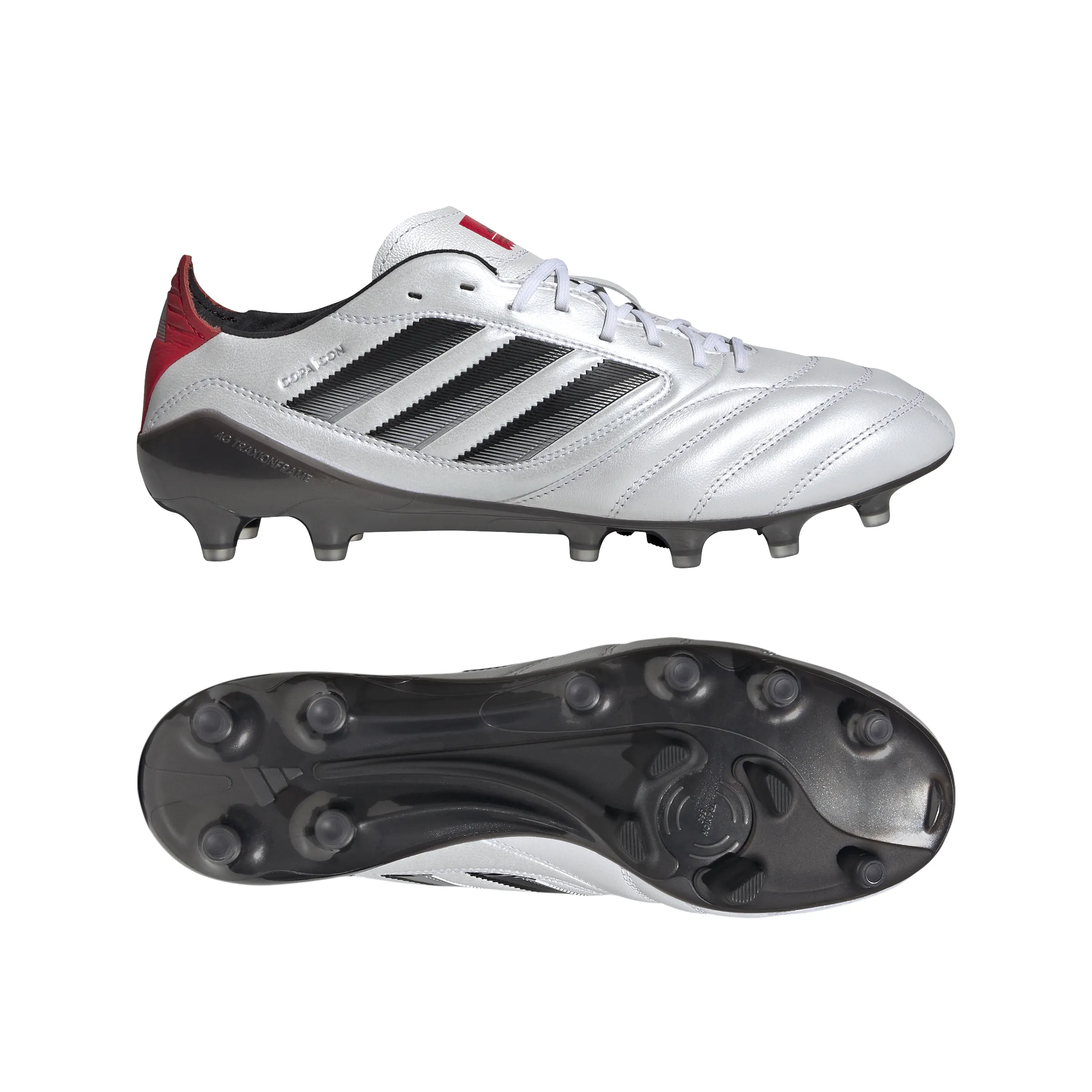 adidas Copa Icon II FG Firm Ground Soccer Cleats -  White/Core Black/ Pure Ruby