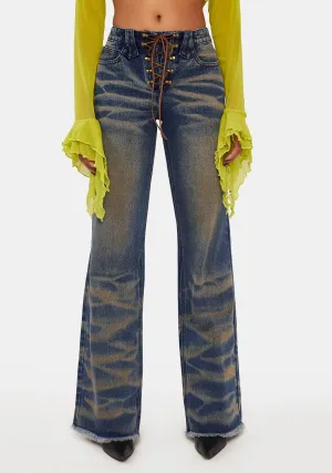 After Hours Lace Up Jeans
