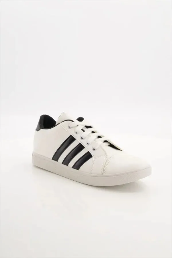 Black Stripe Canvas Sneakers