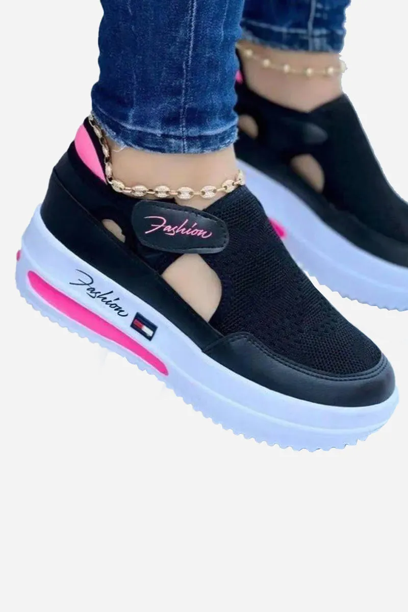 Breathable Wedge Sneakers