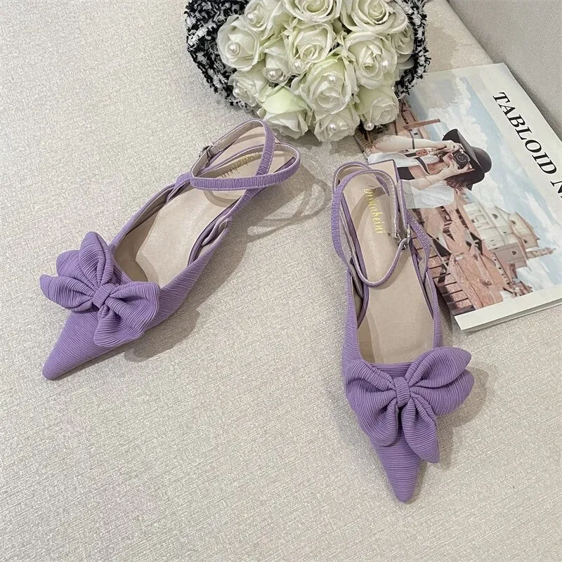 Butterfly-knot Elegant High Heels