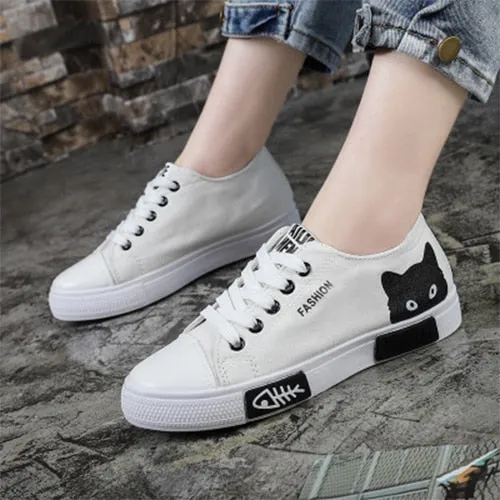 Cat Cartoon Canvas  Sneakers shoes