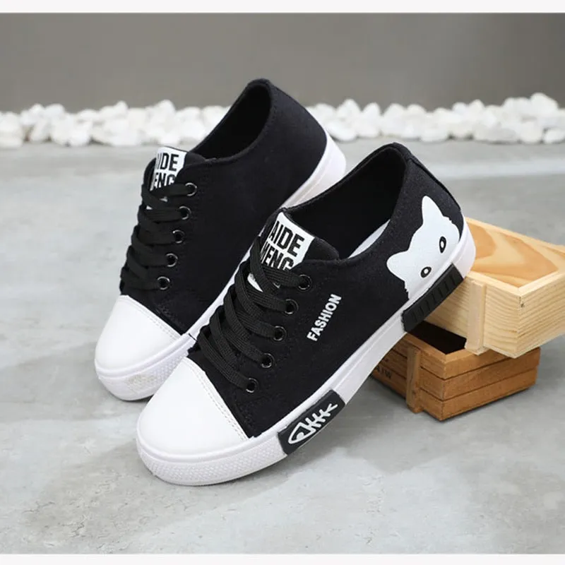 Cat Cartoon Canvas  Sneakers shoes