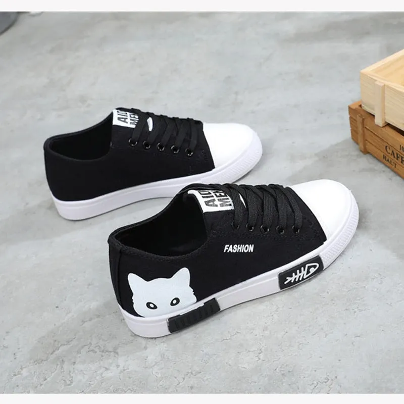 Cat Cartoon Canvas  Sneakers shoes