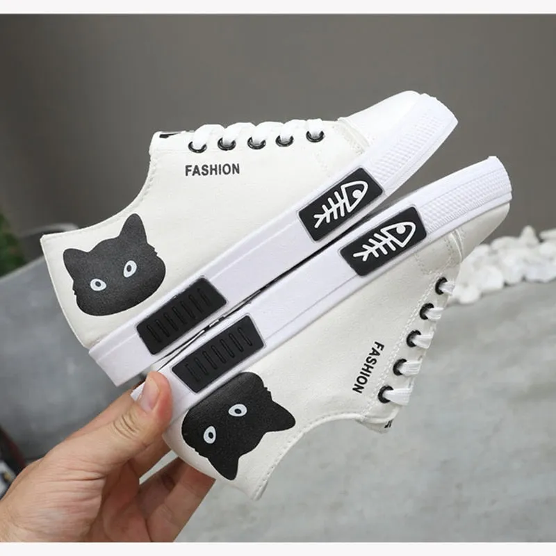 Cat Cartoon Canvas  Sneakers shoes