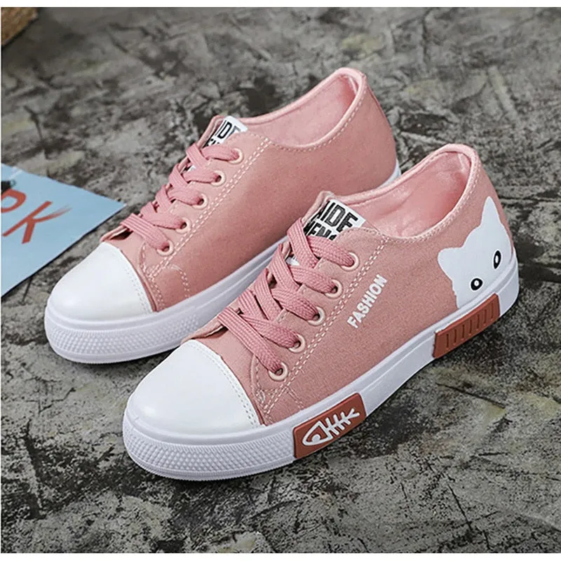 Cat Cartoon Canvas  Sneakers shoes
