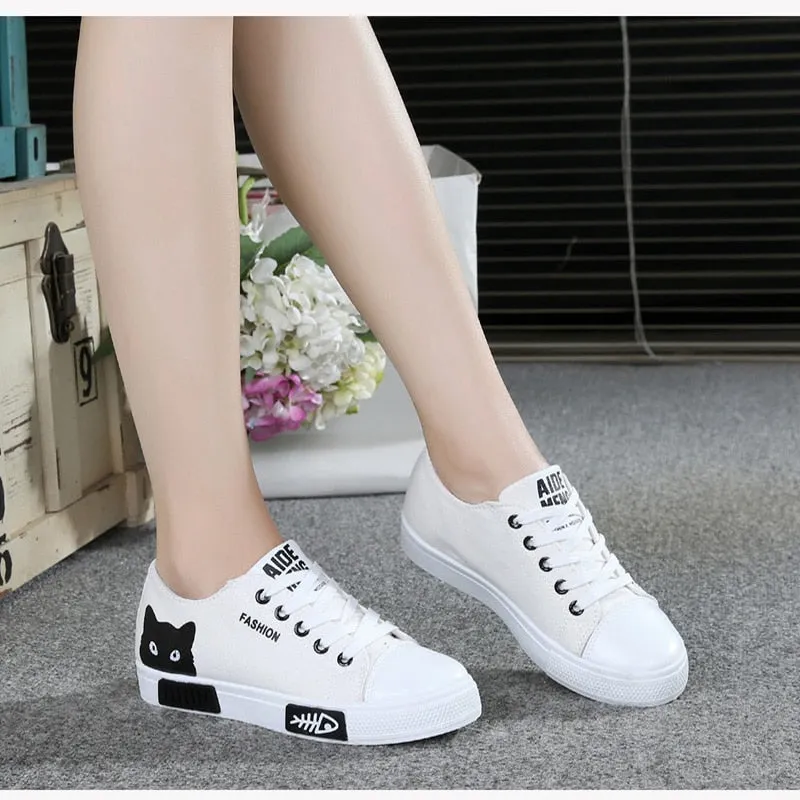 Cat Cartoon Canvas  Sneakers shoes