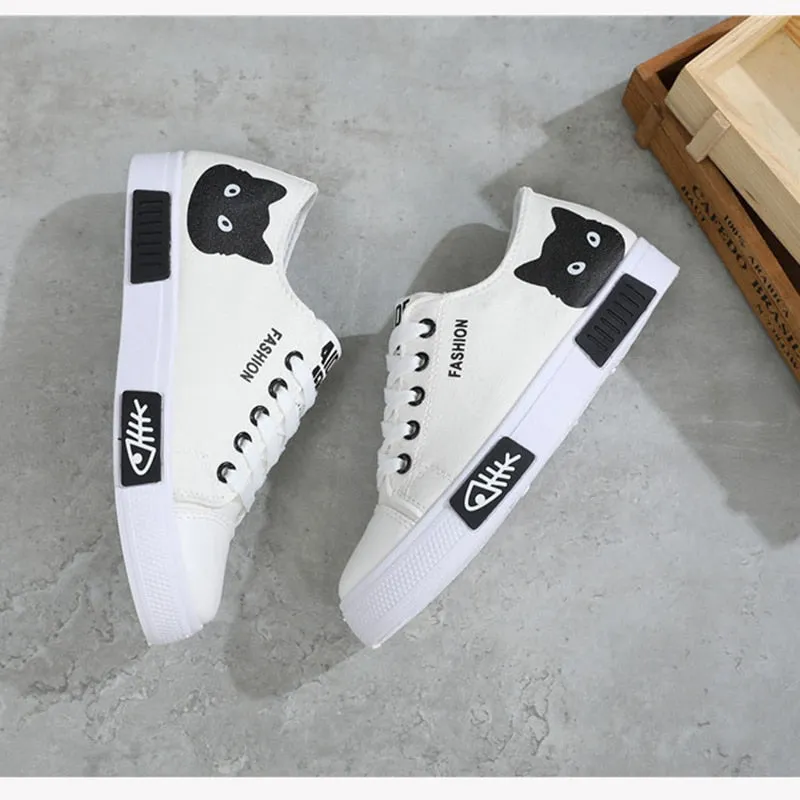 Cat Cartoon Canvas  Sneakers shoes