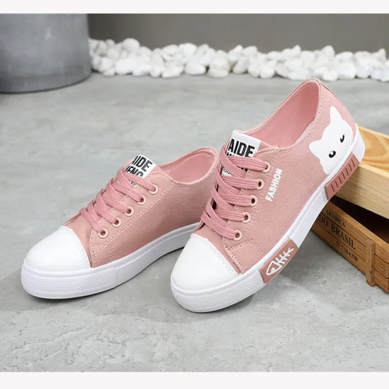 Cat Cartoon Canvas  Sneakers shoes