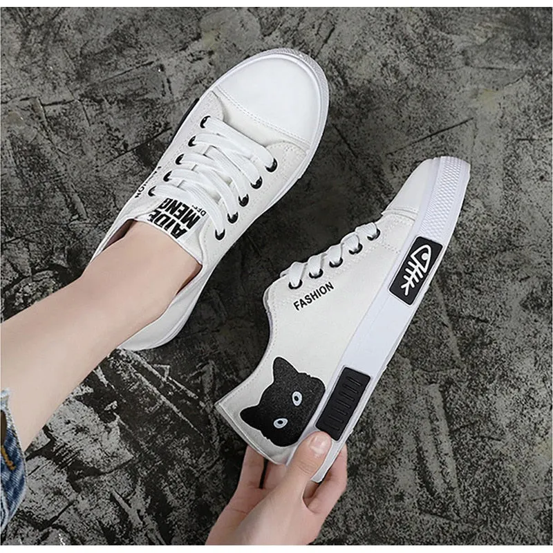Cat Cartoon Canvas  Sneakers shoes