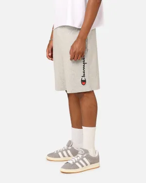 Champion Script Jersey Shorts Oxford Heather