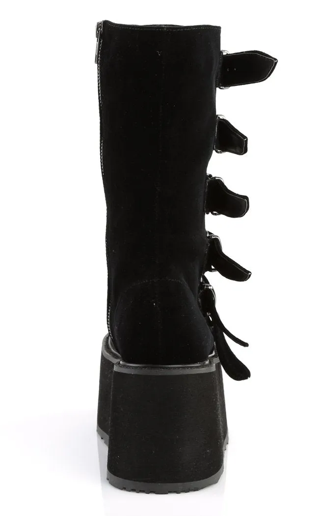 DAMNED-225 Black Velvet Boots