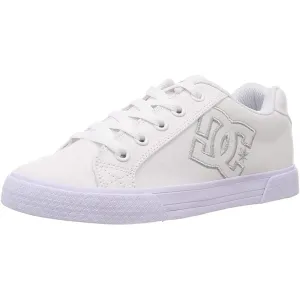 DC Chelsea TX White Silver Womens Skate Trainers