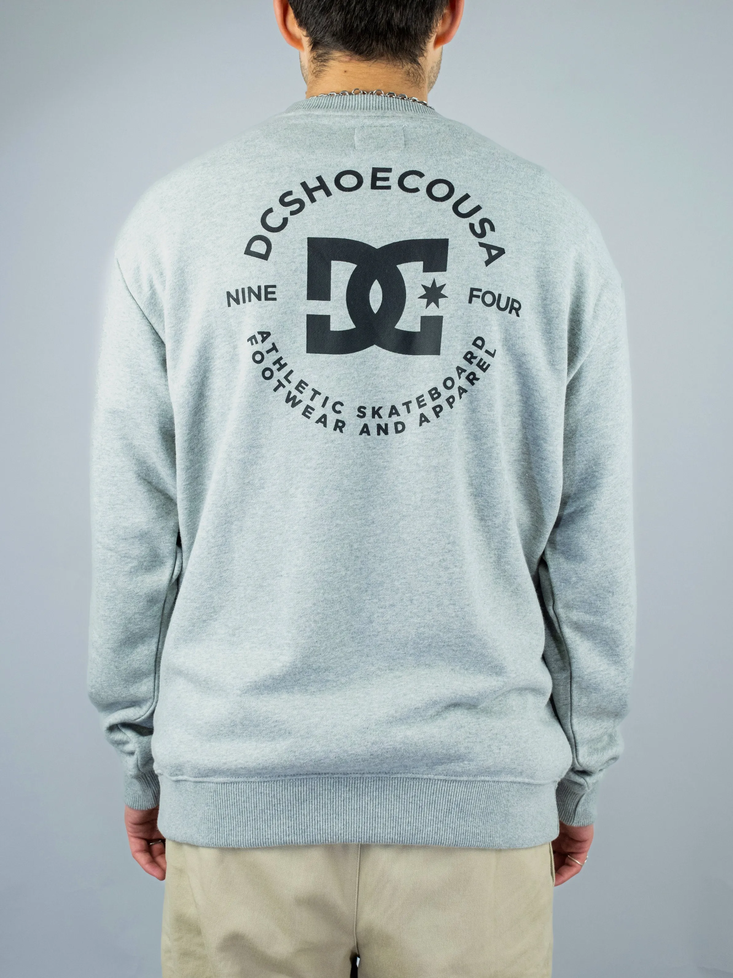DC Shoes – Star Pilot Terry Cloth Crew Sweat Shirt – Heather Grey – 2XL Only Last
