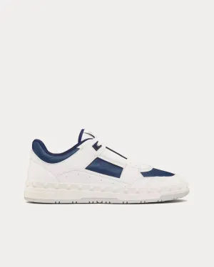 Freedots Calfskin White / Blue Low Top Sneakers