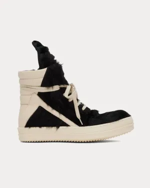Geobasket Hair On Leather Black / Milk / Milk Low Top Sneakers