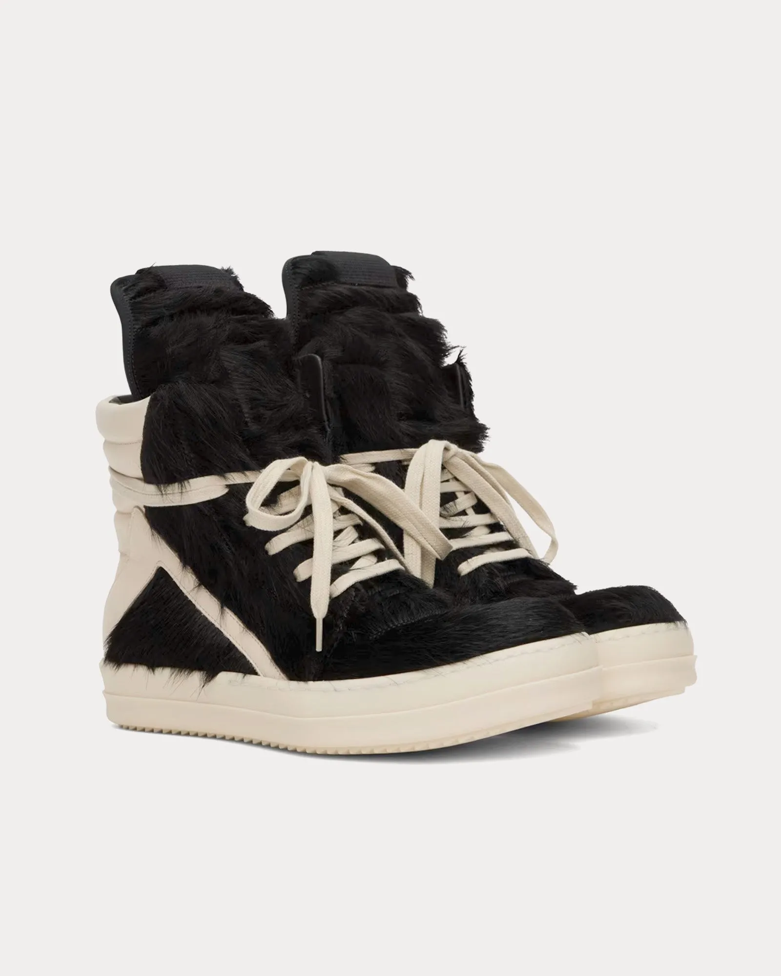 Geobasket Hair On Leather Black / Milk / Milk Low Top Sneakers