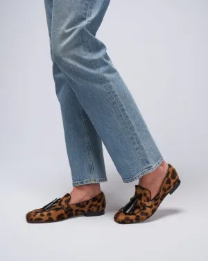 gioia pony leo tassel flat - pony leo/mousse nero