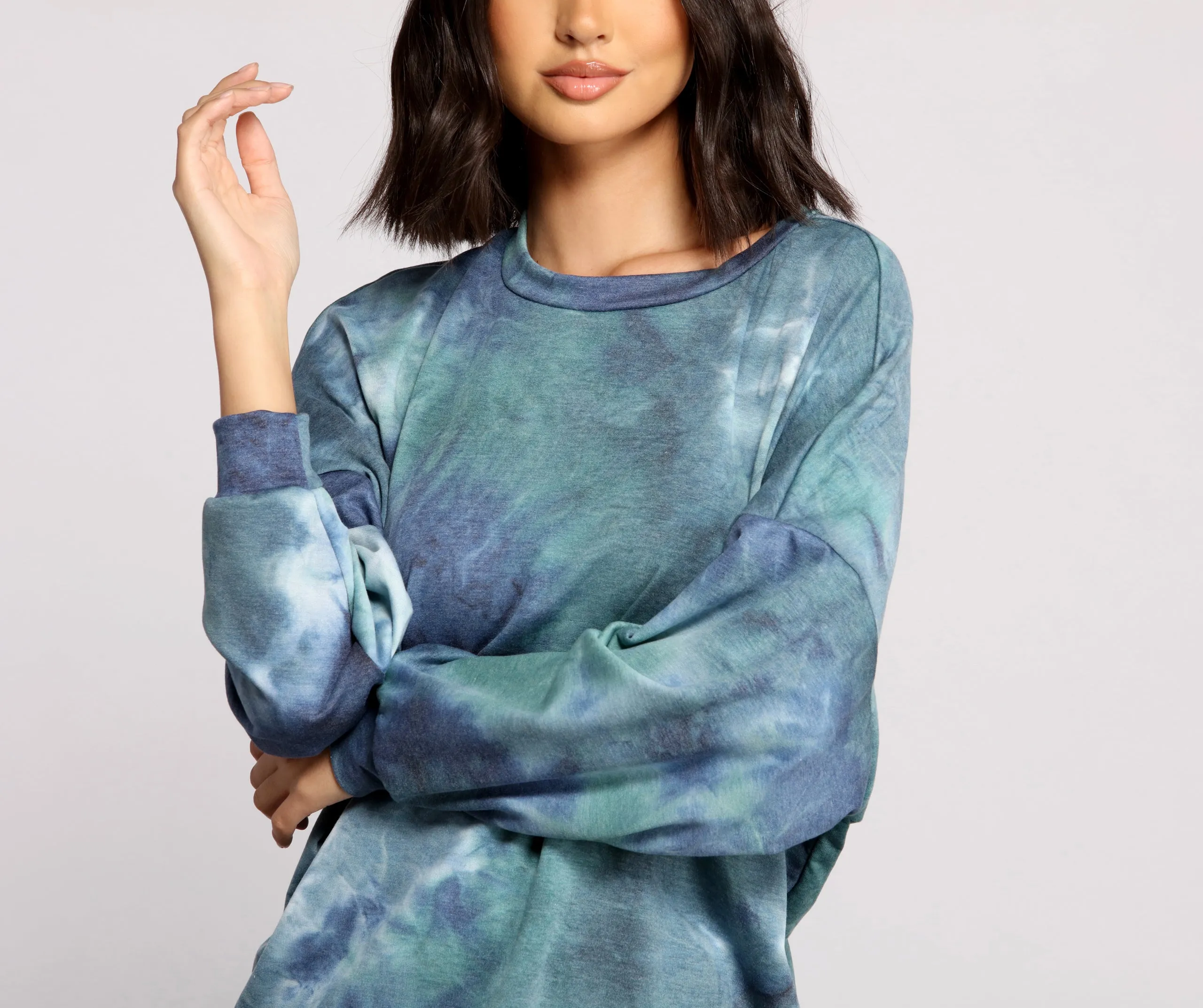 Good Vibes Oversized Long Sleeve Top