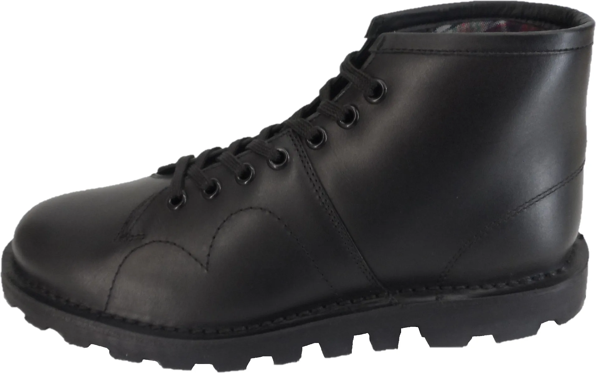 Grafters Original 1970's Style Black Leather Monkey Boots