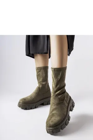 Green sock eco-suede Pancrazio boots