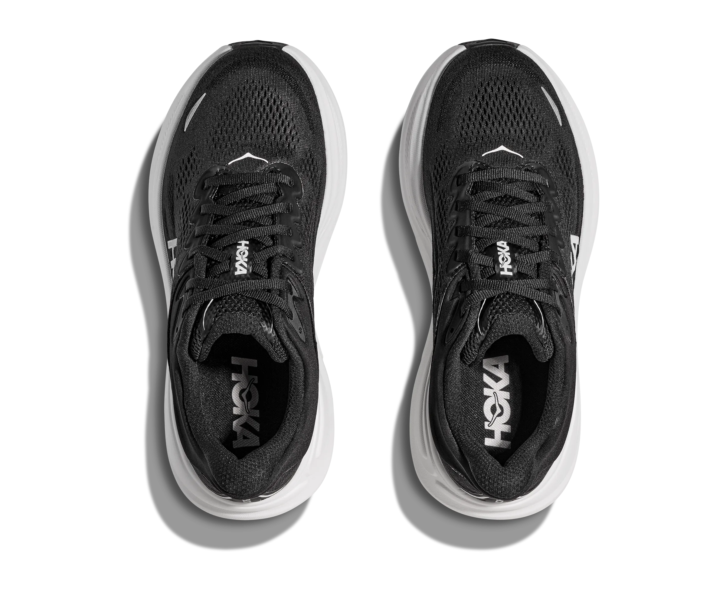 Hoka Bondi 9 Black White Wide Women's