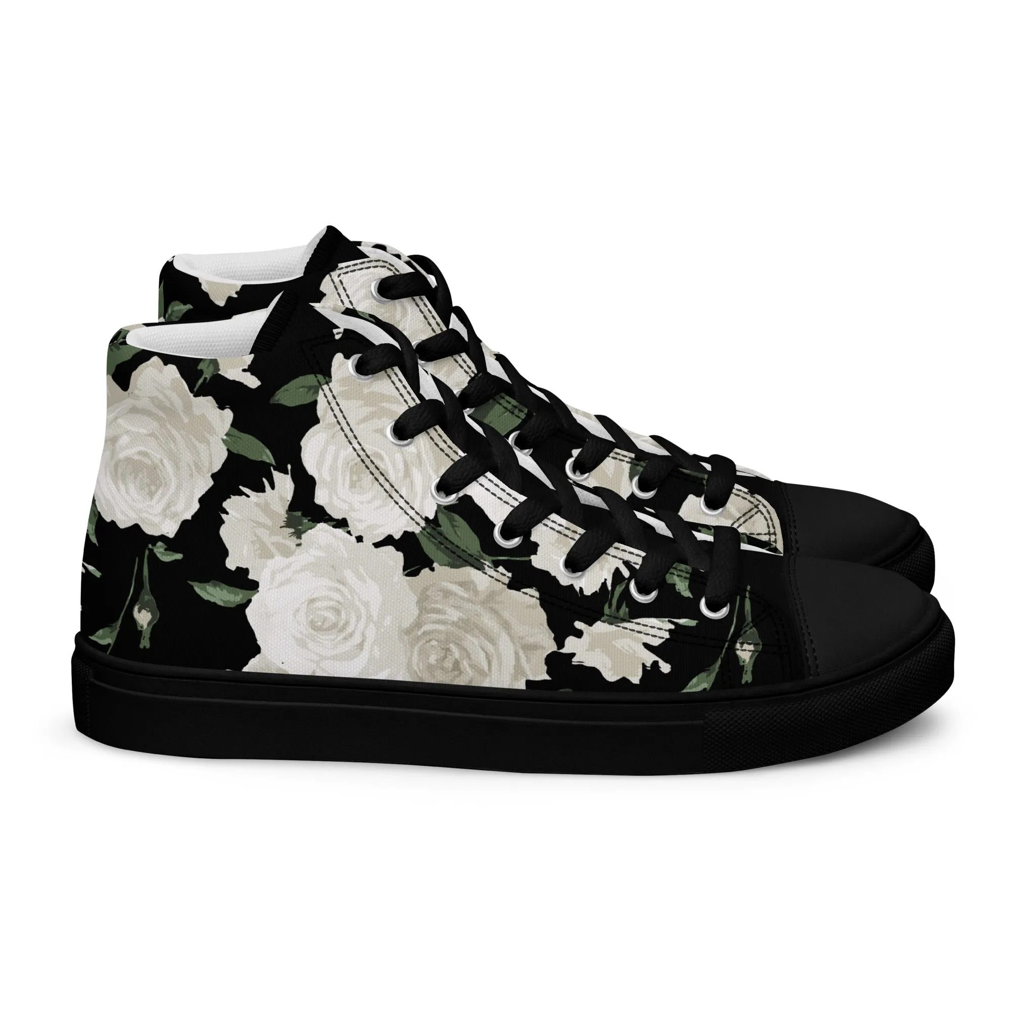 Ivory Rose Women's High Top Sneakers