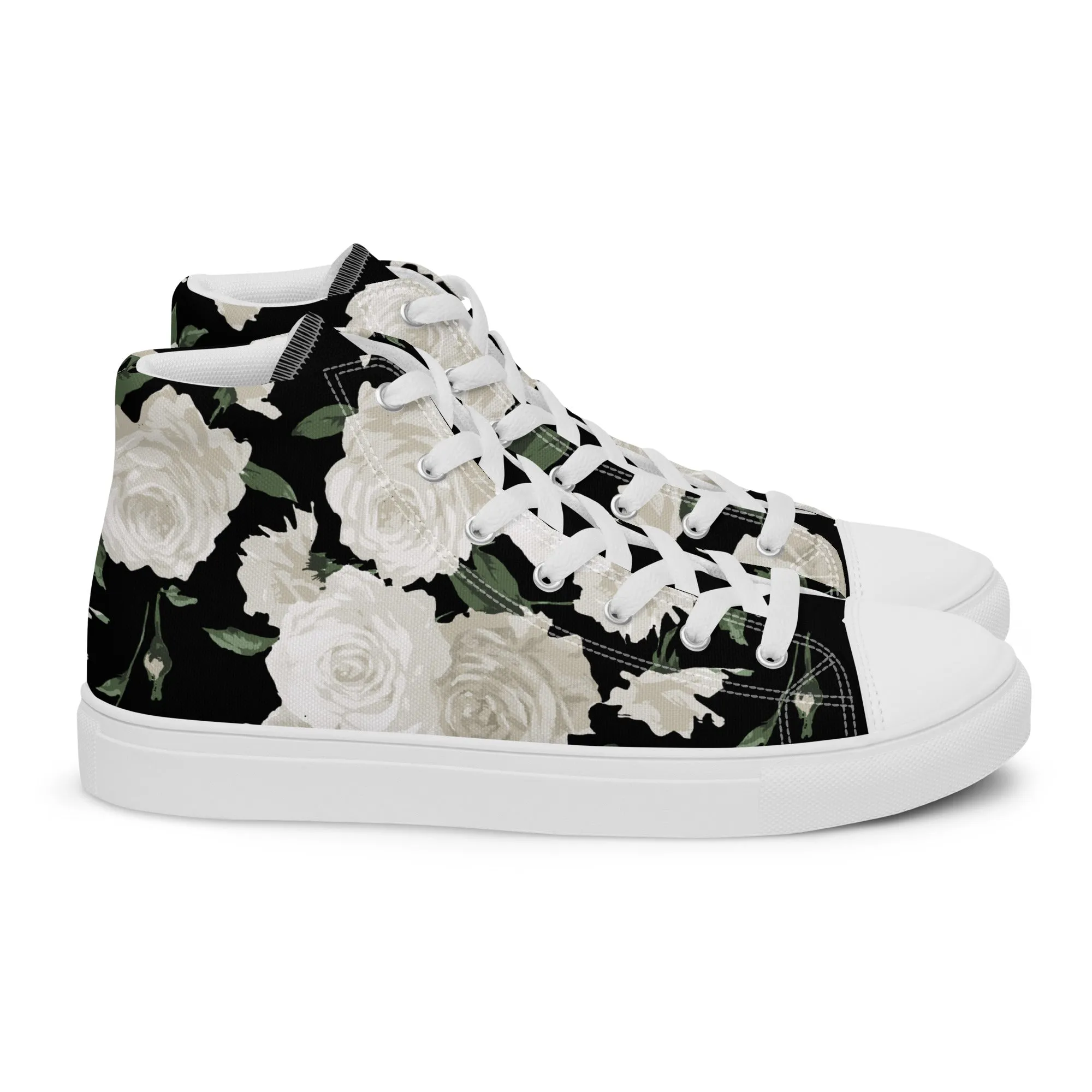 Ivory Rose Women's High Top Sneakers