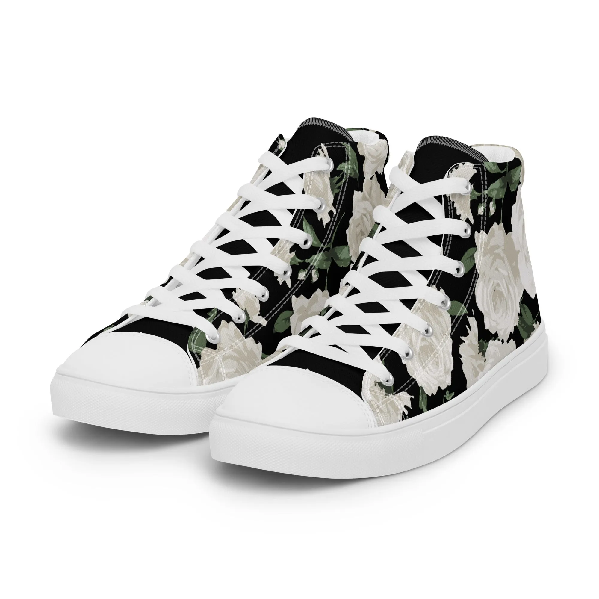 Ivory Rose Women's High Top Sneakers