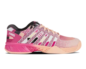 K-Swiss Women's Express Light Pickleball Wide Fuschia Purple Bleach Apricot Shoes