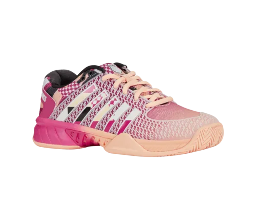 K-Swiss Women's Express Light Pickleball Wide Fuschia Purple Bleach Apricot Shoes