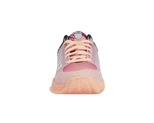 K-Swiss Women's Express Light Pickleball Wide Fuschia Purple Bleach Apricot Shoes