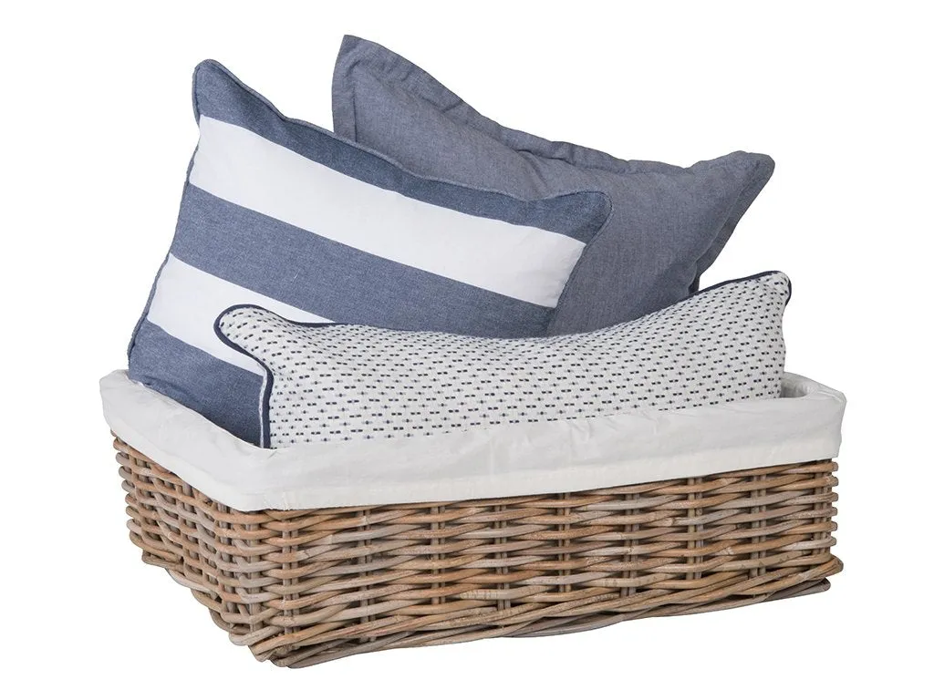 Kobo Rattan Shelf & Underbed Basket, Gray-Brown