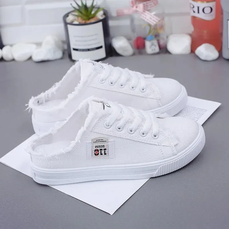 Lace Up White Shoes