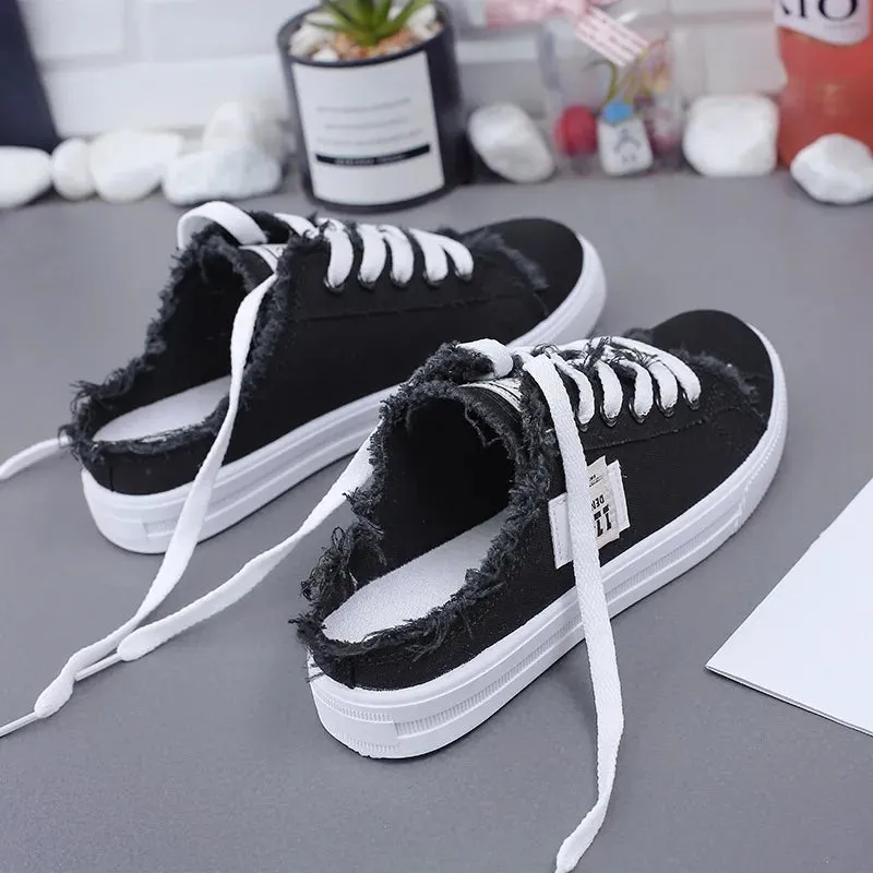 Lace Up White Shoes