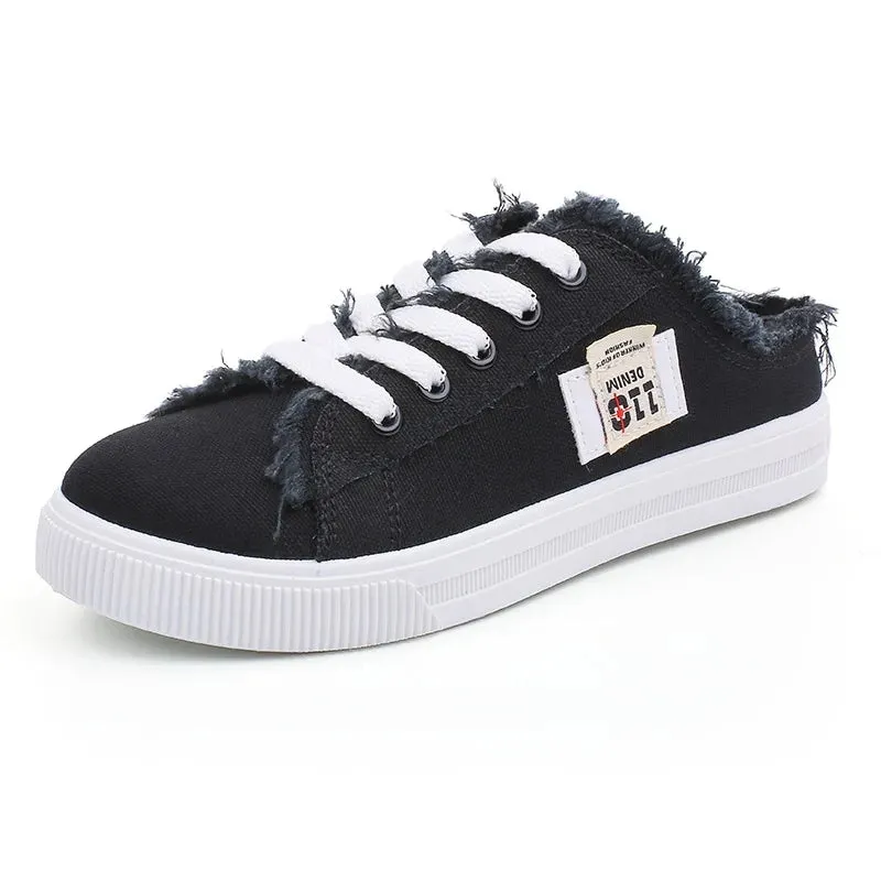 Lace Up White Shoes