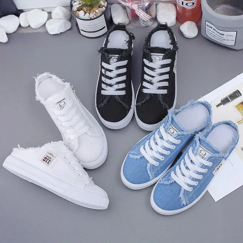 Lace Up White Shoes