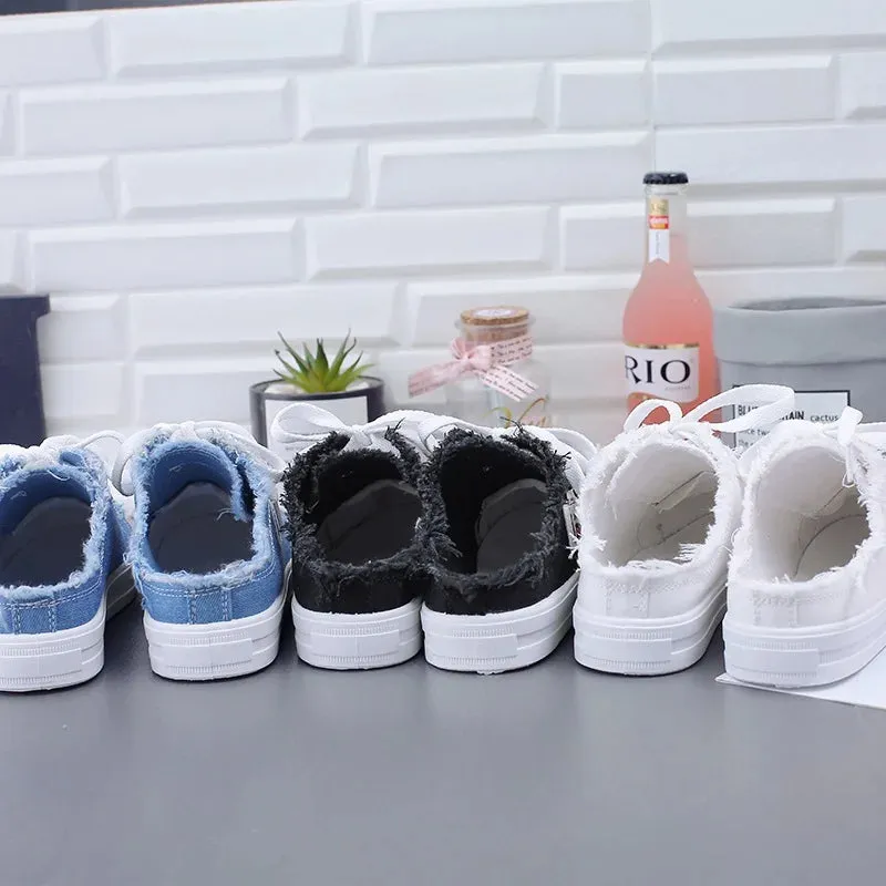 Lace Up White Shoes