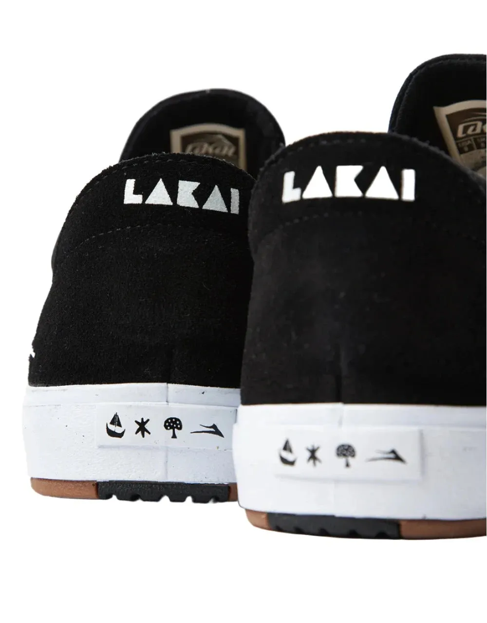 LAKAI Wilkins Skate Shoes Black Suede