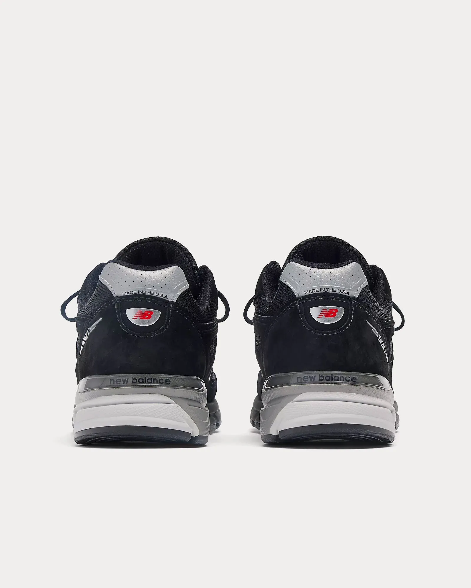 Made in USA 990v4 Black / Silver Low Top Sneakers