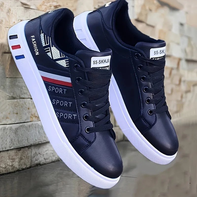 Men's Comfortable Breathable Lace-up Skate Shoes with Enhanced Grip and Easy-to-Clean Design
