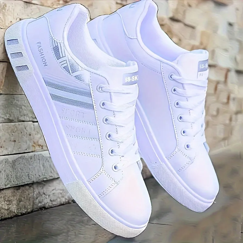 Men's Comfortable Breathable Lace-up Skate Shoes with Enhanced Grip and Easy-to-Clean Design
