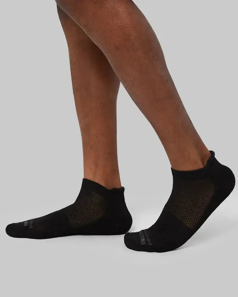 Men's Cool Comfort Ankle Running Sock, 6-Pack - Black
