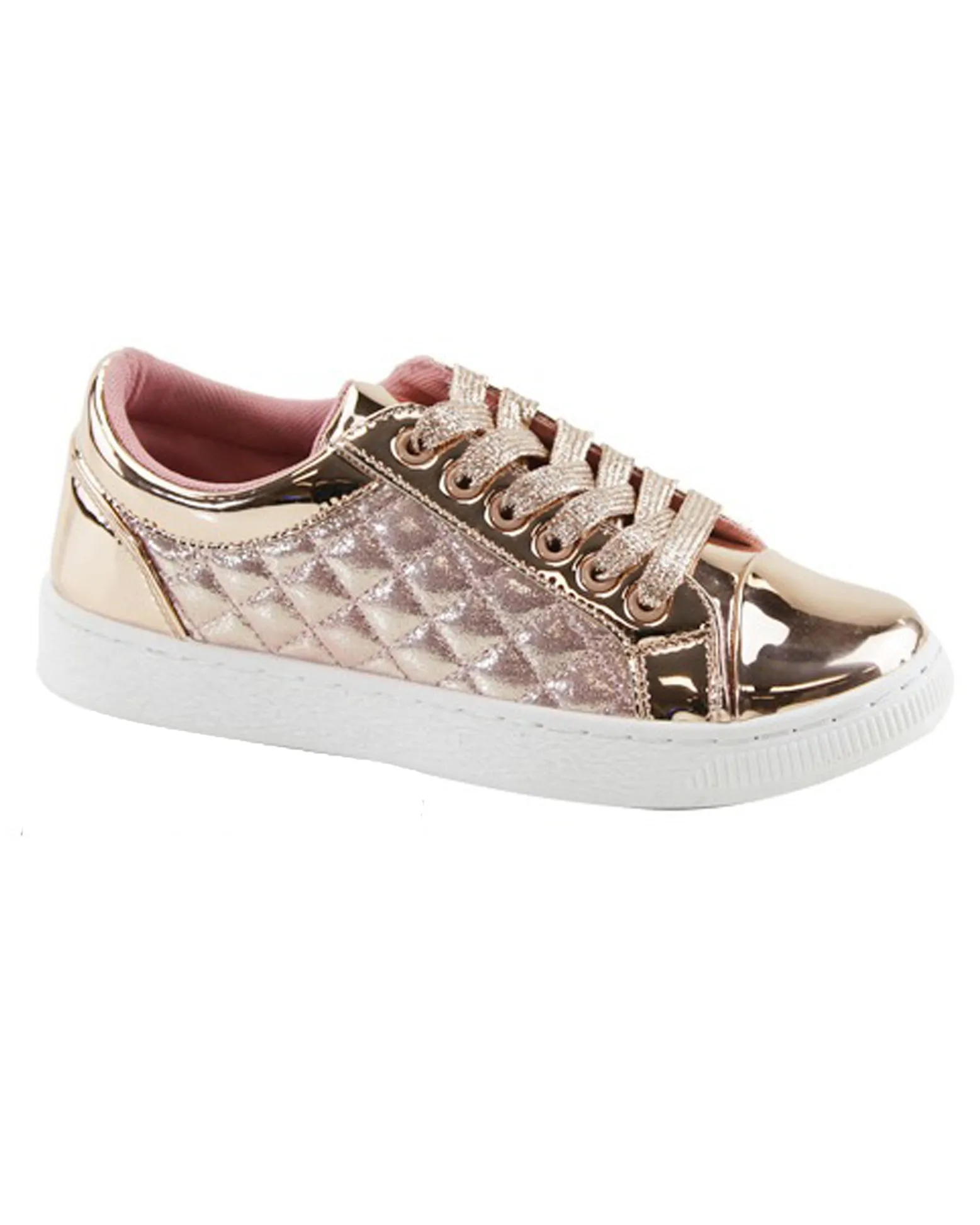 Metallic Round Toe Sneakers -Little/Big Girl Sizes