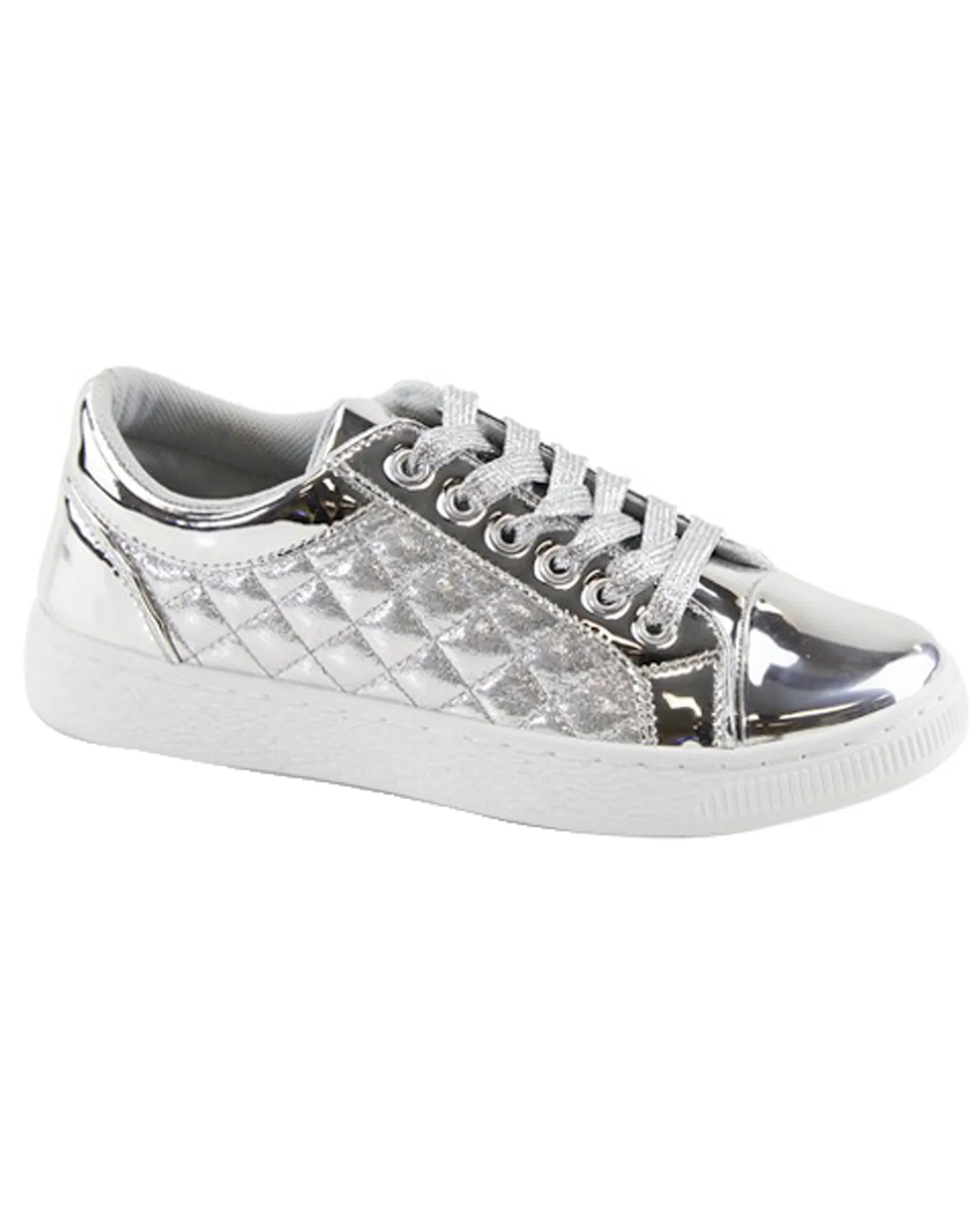 Metallic Round Toe Sneakers -Little/Big Girl Sizes