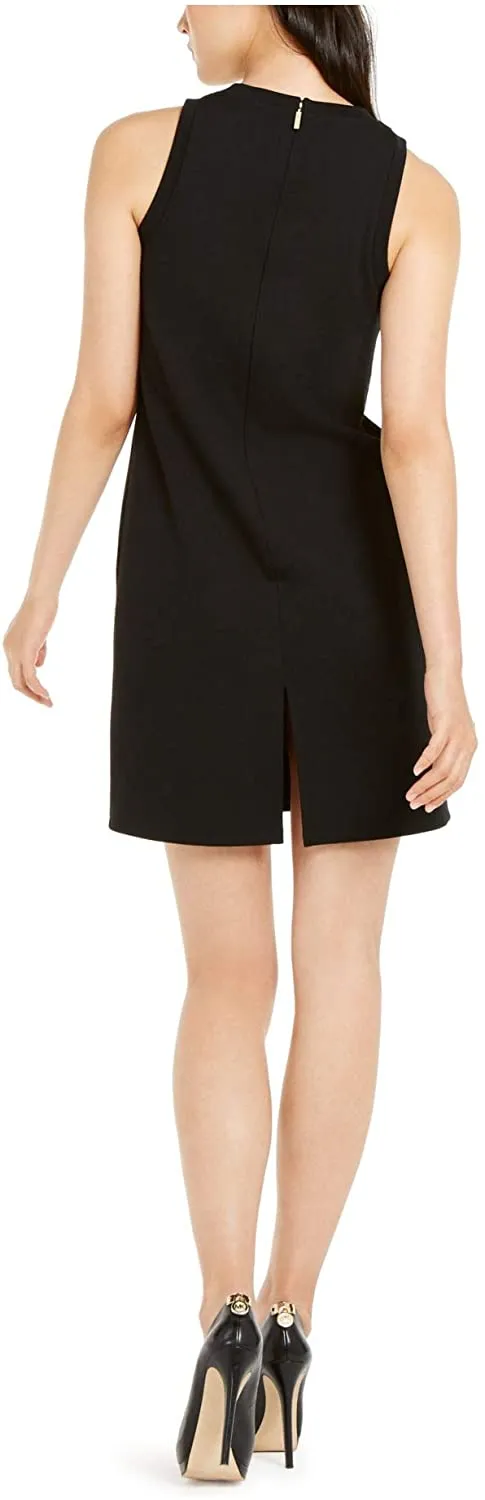 Michael Kors Women's Petite Sequined Sleeveless Dress (PM, Black)