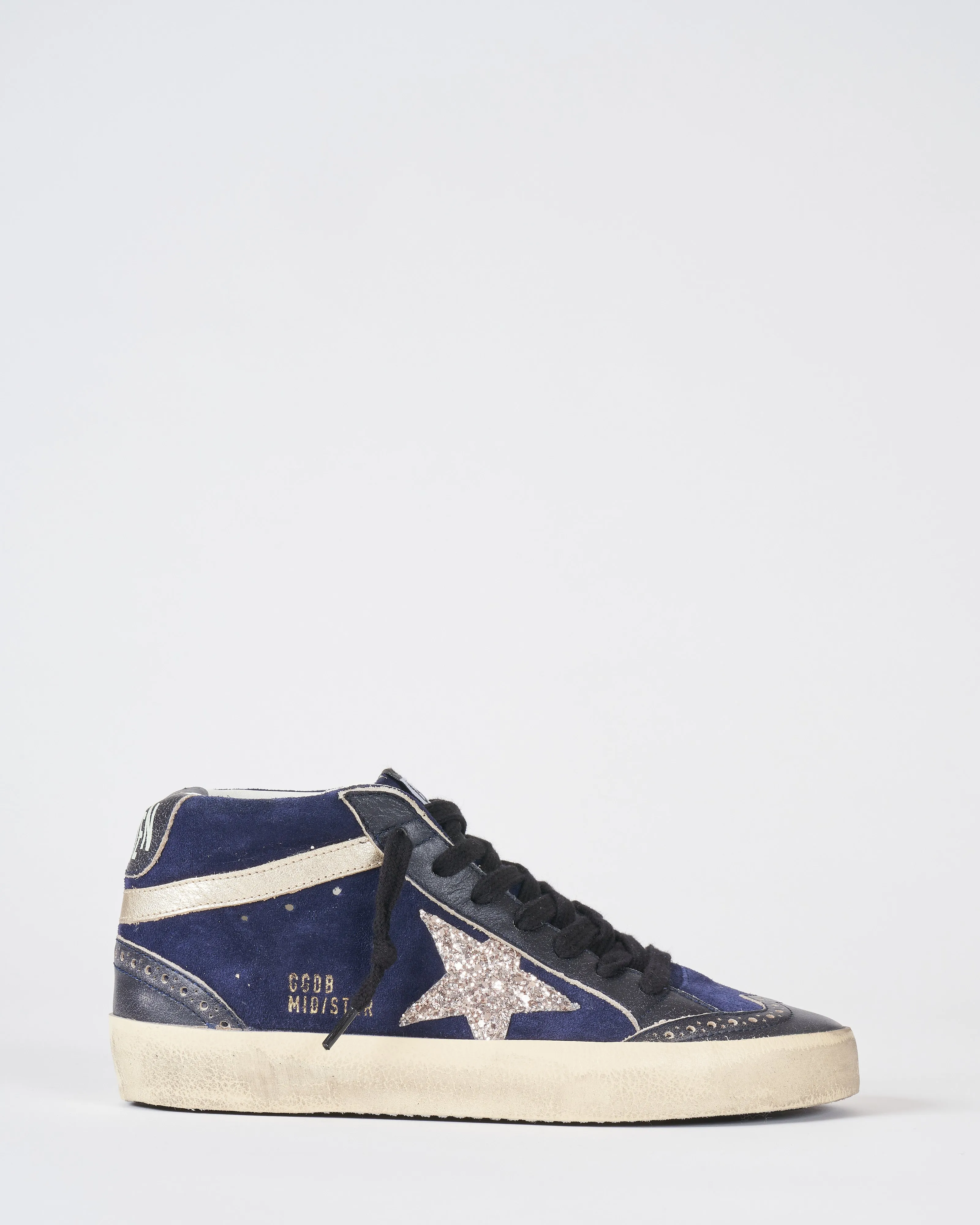 mid star suede glitter star leather spur