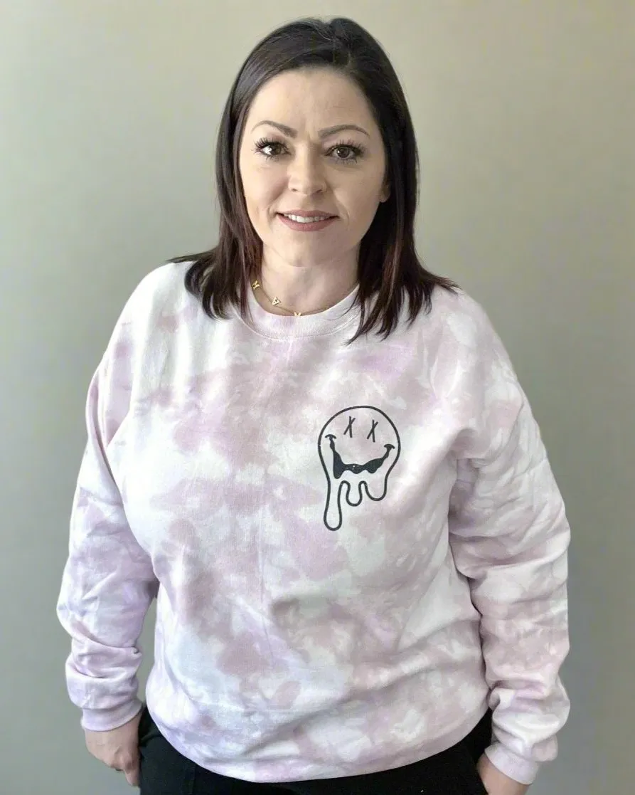 motherhood is kicking my ass | dyed sweatshirt