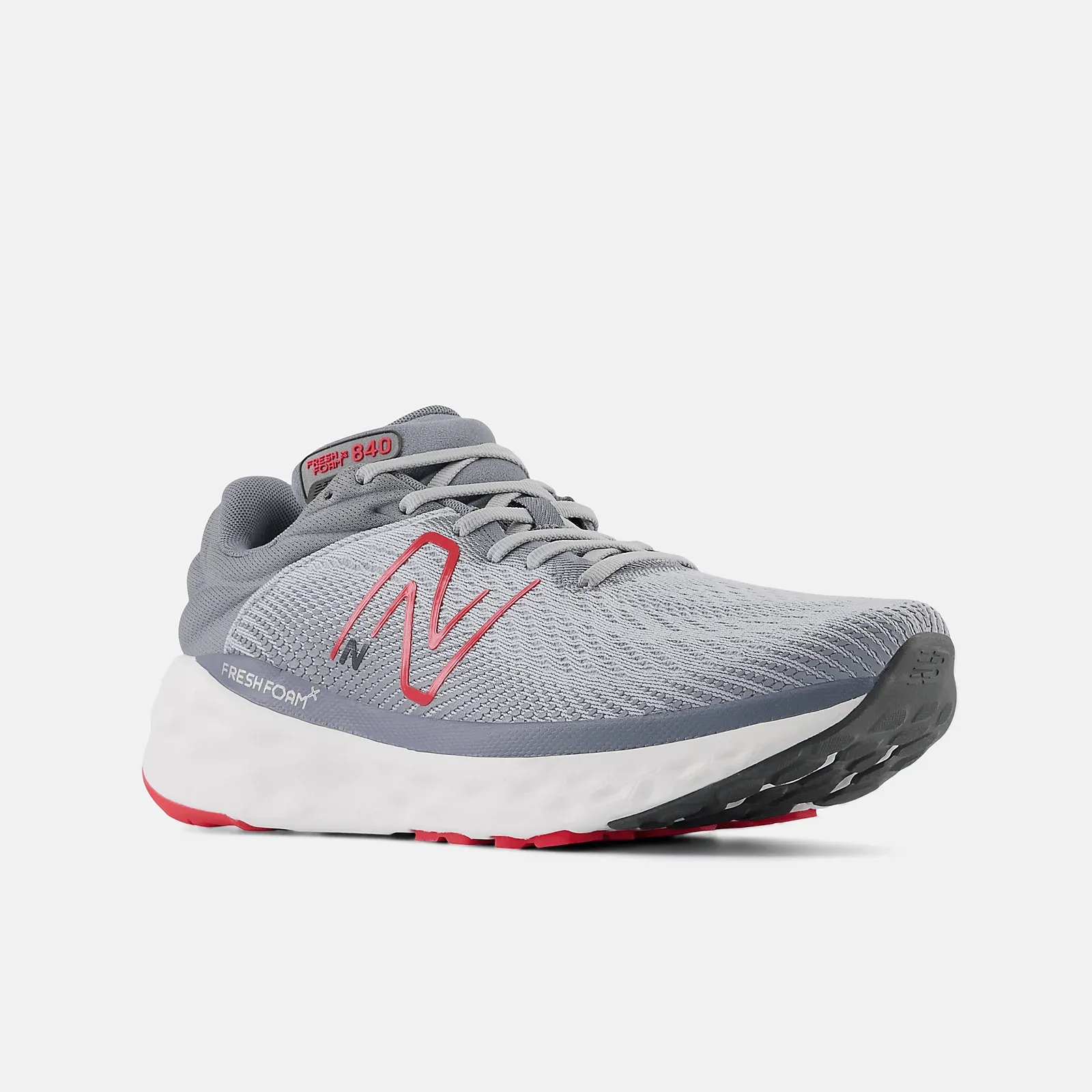 New Balance Men's Fresh Foam x 840 Walking Shoes- Grey/Red