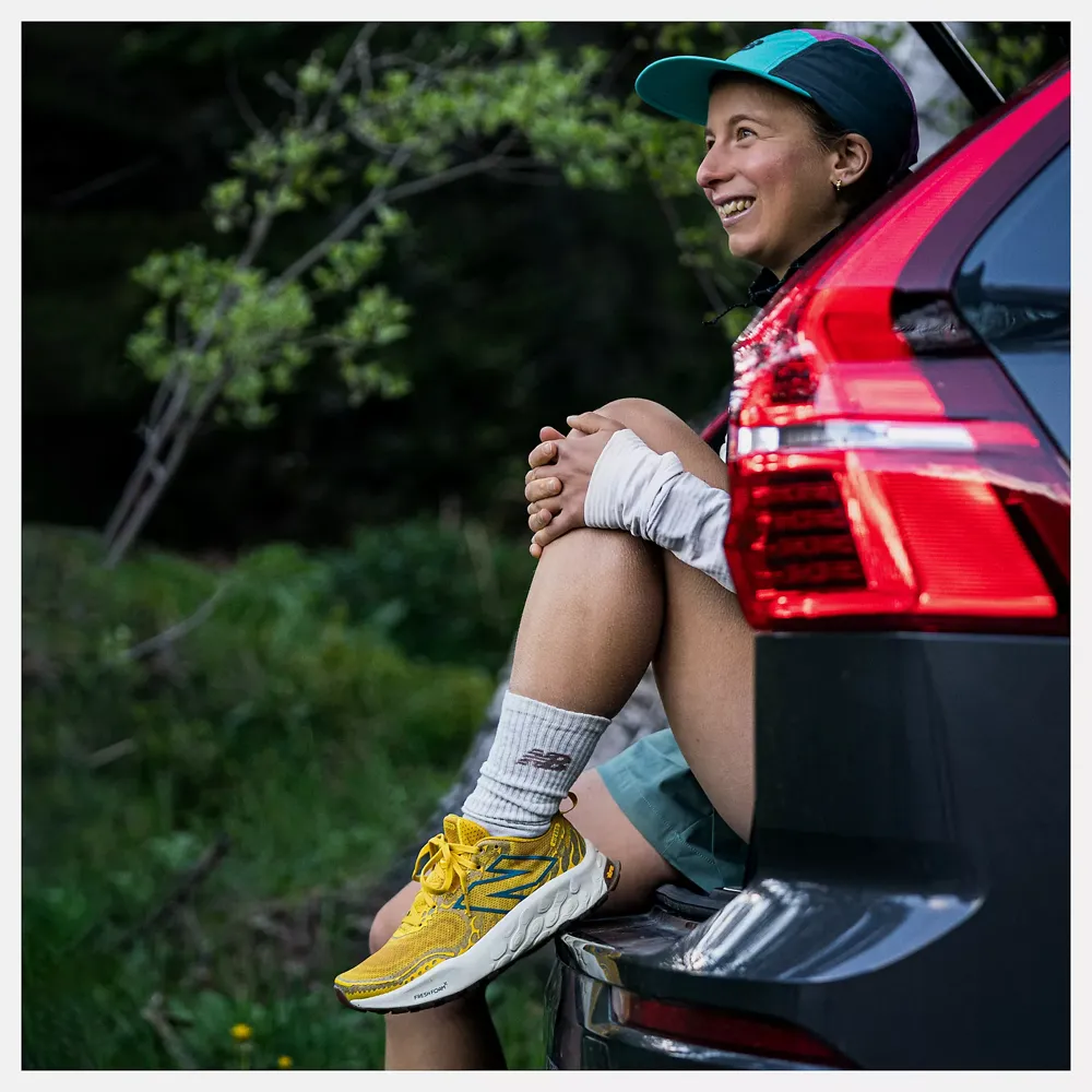 New Balance Women's Fresh Foam X Hierro v8 Sneaker (Ginger Lemon with Calcium and Terrarium)